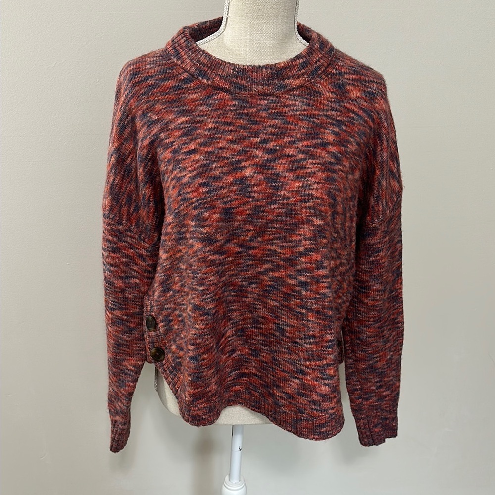 Madewell‎ Red and Blue Crew Neck Sweater